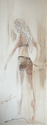 Let’s swim van Tiny De Bruin, Schilderij te koop op Singulart