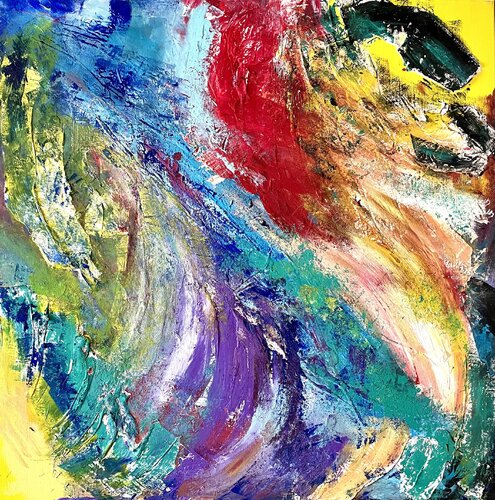 Colorful relief van Tiny De Bruin, Schilderij te koop op Singulart