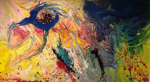 Blue bird von Tiny De Bruin, Malerei kaufen auf Singulart