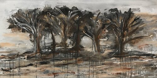 Landscape in Grey and burned sienna Tiny De Bruin