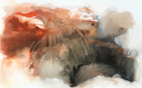 Landscape in browns van Tiny De Bruin, Schilderij te koop op Singulart