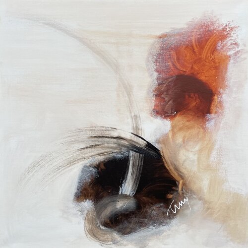 Abstract raw energy in burned sienna von Tiny De Bruin, Malerei kaufen auf Singulart