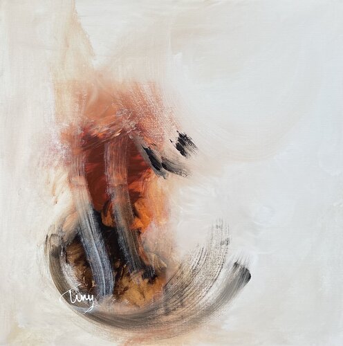 Abstract raw energy in burned sienna 2 von Tiny De Bruin, Malerei kaufen auf Singulart