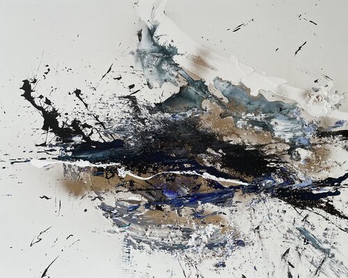 Blue abstract by Tiny De Bruin, Painting for Sale on Singulart