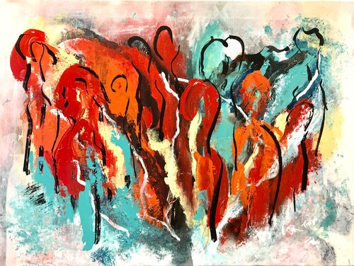 Gemini people von Tiny De Bruin, Malerei kaufen auf Singulart