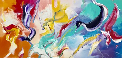 Fly together van Tiny De Bruin, Schilderij te koop op Singulart