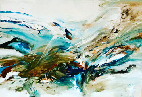 Water flows 3 van Tiny De Bruin, Schilderij te koop op Singulart