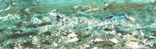Seascape turquoise green von Tiny De Bruin, Malerei kaufen auf Singulart