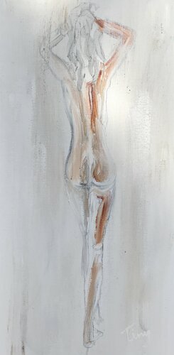 Woman on the back, nude. von Tiny De Bruin, Malerei kaufen auf Singulart