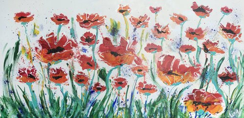 Poppies van Tiny De Bruin, Schilderij te koop op Singulart