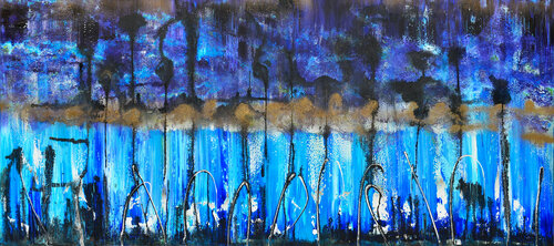 Landscape in blue von Tiny De Bruin, Malerei kaufen auf Singulart