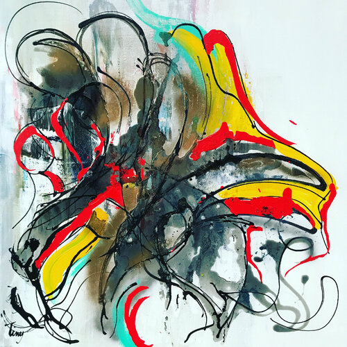 Resin flower von Tiny De Bruin, Malerei kaufen auf Singulart