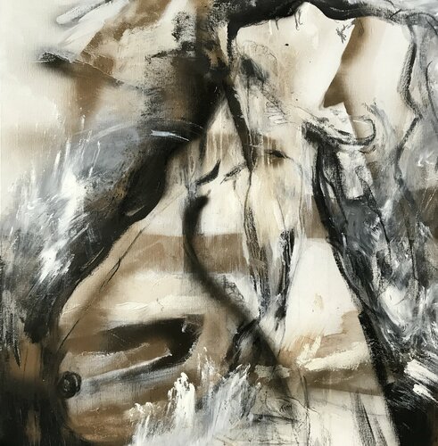 Showering nude van Tiny De Bruin, Schilderij te koop op Singulart