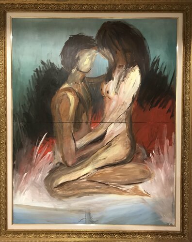 Over the moon with you von Tiny De Bruin, Malerei kaufen auf Singulart