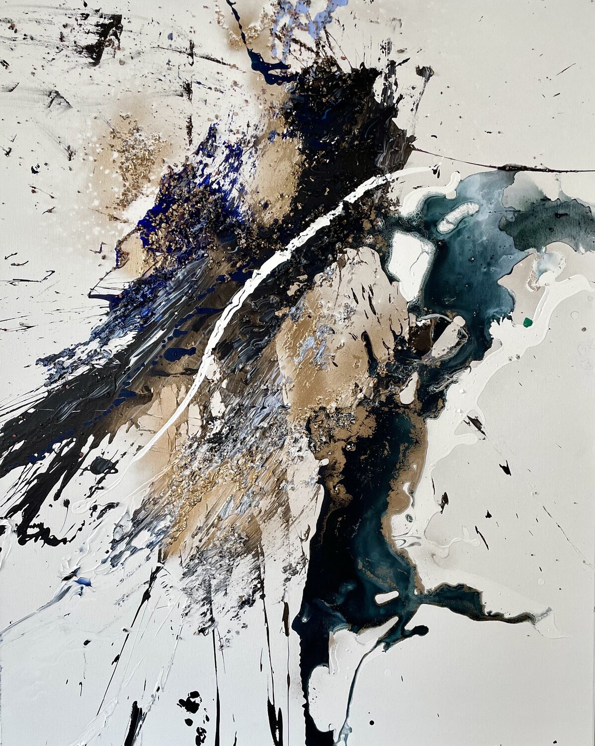 Blue abstract Tiny De Bruin