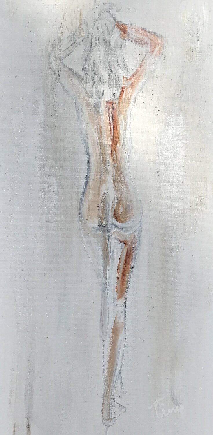 Woman on the back, nude. Tiny De Bruin