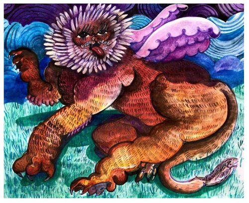 Heart of a Lion de Asif Hoque, Obra en papel a la venta en Singulart