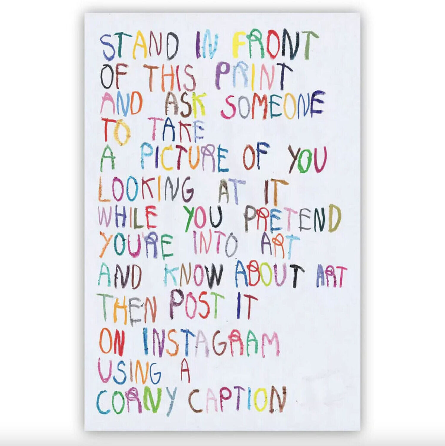 Stand In Front and Pretend You’re into Art CB Hoyo Édition à vendre