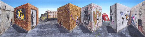 Banksi (Banksy) by Patrick Hughes, Print for Sale on Singulart