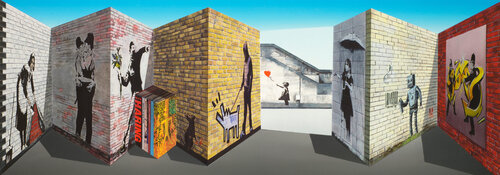 Banksy by Patrick Hughes, 인쇄 for Sale on Singulart