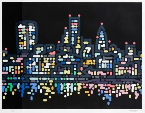 Thames Lights by Yoon Hyup, Print for Sale on Singulart