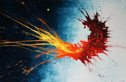 Night Igniter (Spirits Of Skies 096162) by Ansgar Dressler, Painting for Sale on Singulart