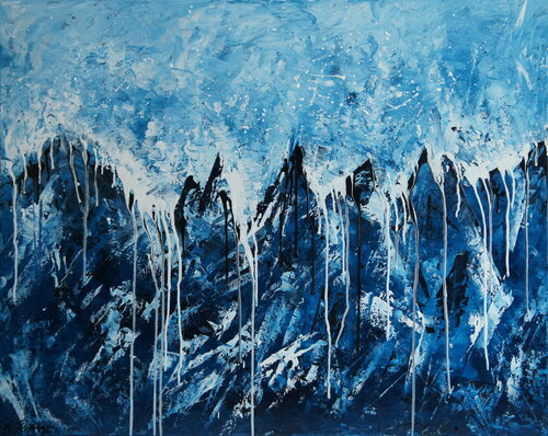 Snow Coming Down by Ansgar Dressler, Painting for Sale on Singulart