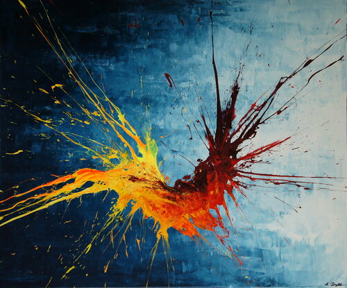 Night Igniter II (Spirits Of Skies 120175) by Ansgar Dressler, Painting for Sale on Singulart