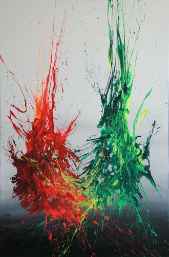 Symbiosis III (Spirits Of Skies 096113) - 80 x 120 cm - XXL (32 x 48 inches) by Ansgar Dressler, Painting for Sale on Singulart