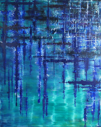 Frozen Grid by Ansgar Dressler, Painting for Sale on Singulart