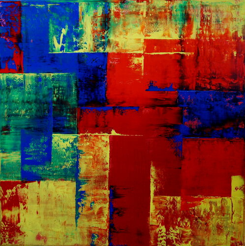 Squaredance Of Colors by Ansgar Dressler, Painting for Sale on Singulart