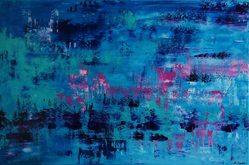 Floating X by Ansgar Dressler, Painting for Sale on Singulart