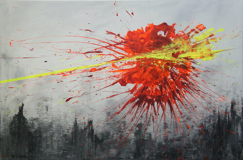 Laser Beam (Spirits Of Skies 096143) by Ansgar Dressler, Painting for Sale on Singulart