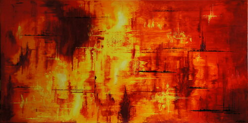 On Fire by Ansgar Dressler, Painting for Sale on Singulart