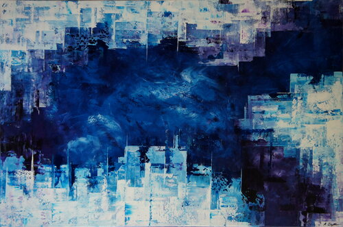 The Big Blue Beyond by Ansgar Dressler, Painting for Sale on Singulart