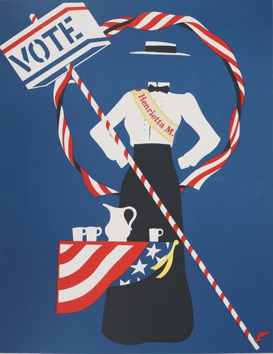 Votes for Women : La militante à la bannière étoilée by Robert Indiana, Print for Sale on Singulart