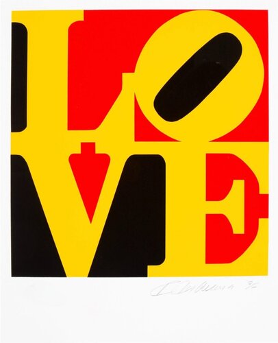 Love (Plate 9 From The Book of Love) (German Love) van Robert Indiana, Afdruk te koop op Singulart