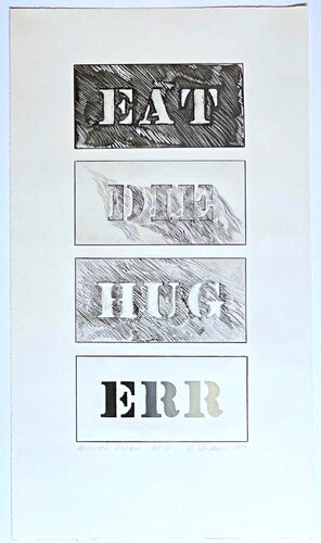 Unique Proof: American Dream (EAT / DIE / HUG / ERR) (Sheehan, 136) by Robert Indiana, Print for Sale on Singulart