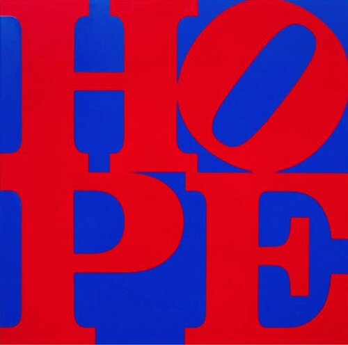 Hope (Red/Blue) by Robert Indiana, Painting for Sale on Singulart