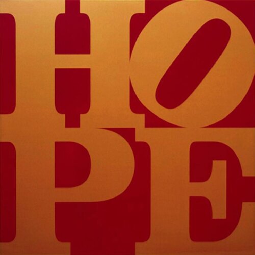 Hope (Gold/Red) van Robert Indiana, Schilderij te koop op Singulart