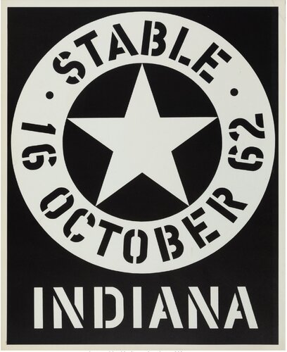 Vintage Stable Gallery exhibition poster (hand signed) von Robert Indiana, Druck kaufen auf Singulart