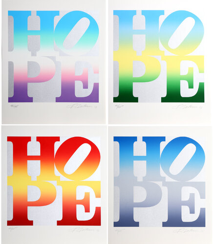 Four Seasons of Hope - Silver von Robert Indiana, Druck kaufen auf Singulart