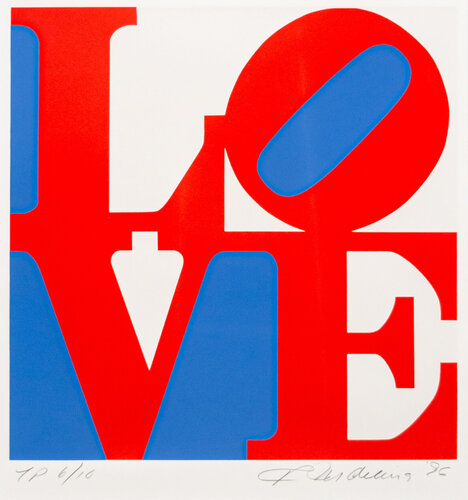The Book of Love (Blue/White/Red) van Robert Indiana, Afdruk te koop op Singulart