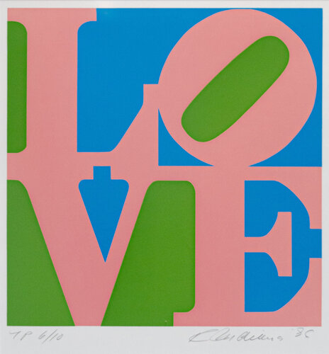 The Book of Love (Blue/Pink/Green) van Robert Indiana, Afdruk te koop op Singulart