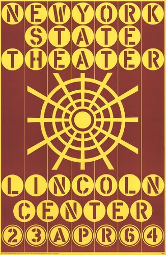 New York State Theater, Lincoln Center von Robert Indiana, Druck kaufen auf Singulart