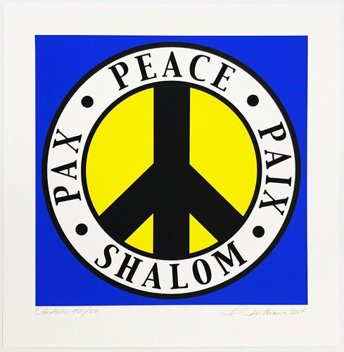 The Tel Aviv Peace (rare hand signed screen print) van Robert Indiana, Afdruk te koop op Singulart