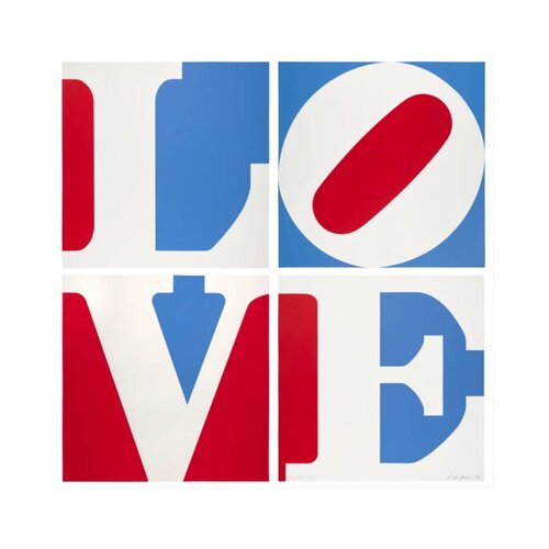 Four Panel Love von Robert Indiana, Druck kaufen auf Singulart