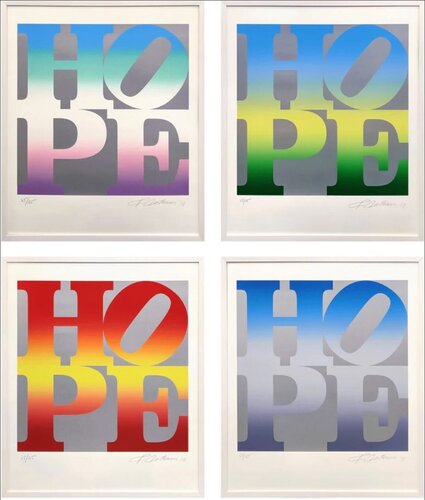 Four Seasons of Hope (Silver) von Robert Indiana, Druck kaufen auf Singulart