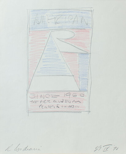 Preparatory drawing for American Art since 1960 par Robert Indiana, Œuvre sur papier en vente sur Singulart