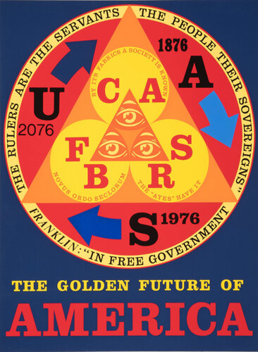 The Golden Future of America van Robert Indiana, Afdruk te koop op Singulart